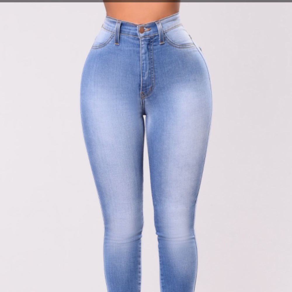 FN Classic High Waisted Jeans- Light Blue